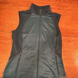 Eddie Bauer Forest Green/Teal  Zip-Up Vest
